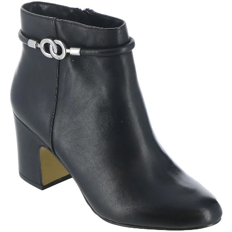 Women's Business Casual Shoes Bella Vita Womens Diaz Block Heel Leather Ankle Boots