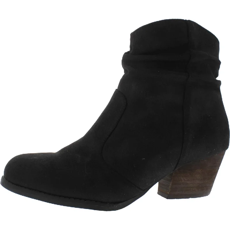 Trend Leading Collection Bella Vita Womens Helena Faux Suede Block Heel Ankle Boots