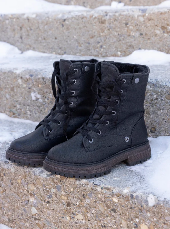 Crazy Discounts, Hurry Up Bruna Lace-Up Boots - Black