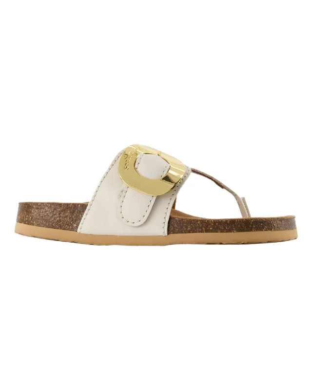 Comfortable Minimalist Shoes Chany Fussbett Mules - See By Chloe - Natural - Leather