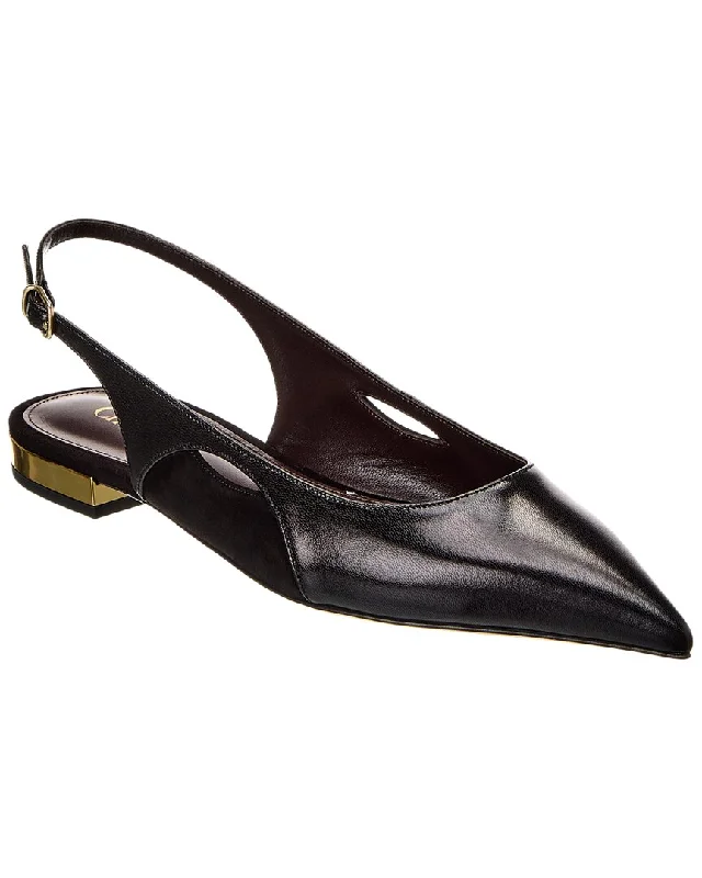 Mega Sale Chloé Saada Leather & Suede Slingback Flat