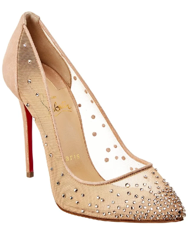 Christian Louboutin Follies Strass 100 Mesh Pump