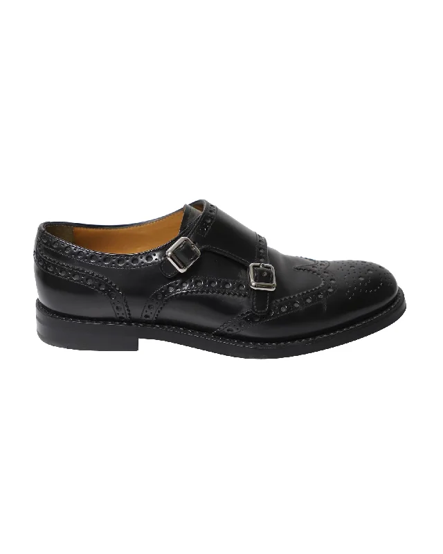 Laid-Back Fashion Offers Church's Burwood Brogues with Studs in Black Leather