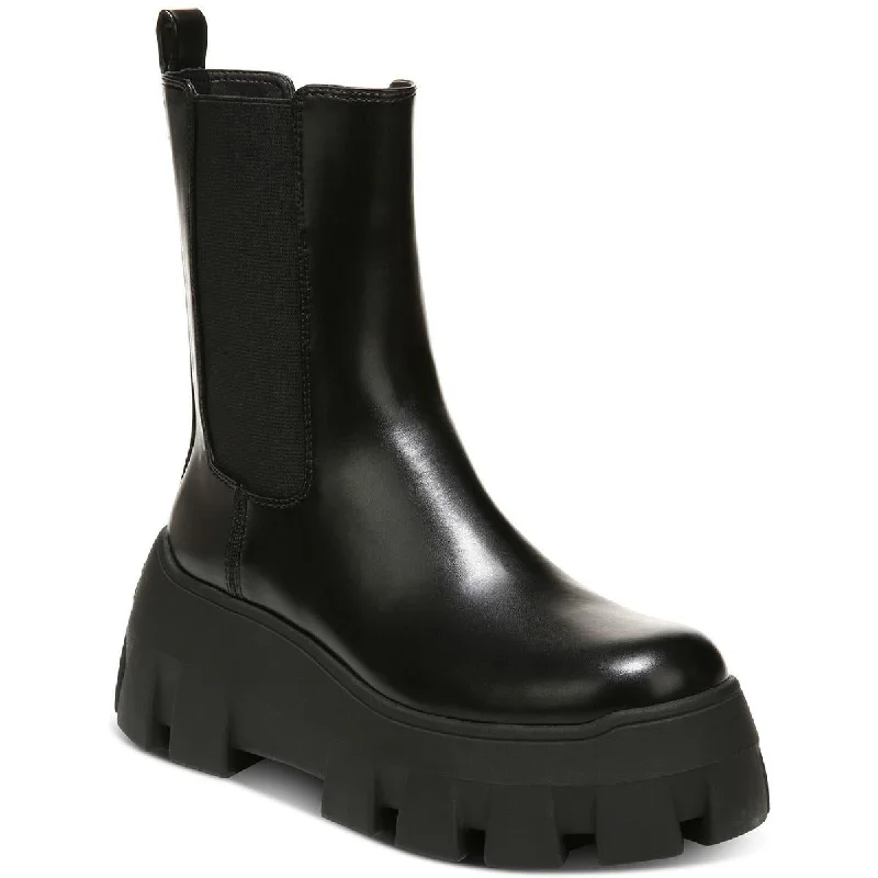 Hot Deals Circus by Sam Edelman Womens Ana Mixed Media Pull On Ankle Boots