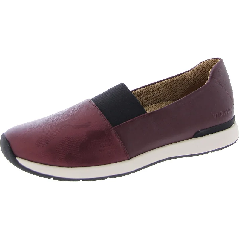 Holiday Attire Sale Cosmic Cameo Camo Womens Leather Mixed Media Slip-On Sneakers