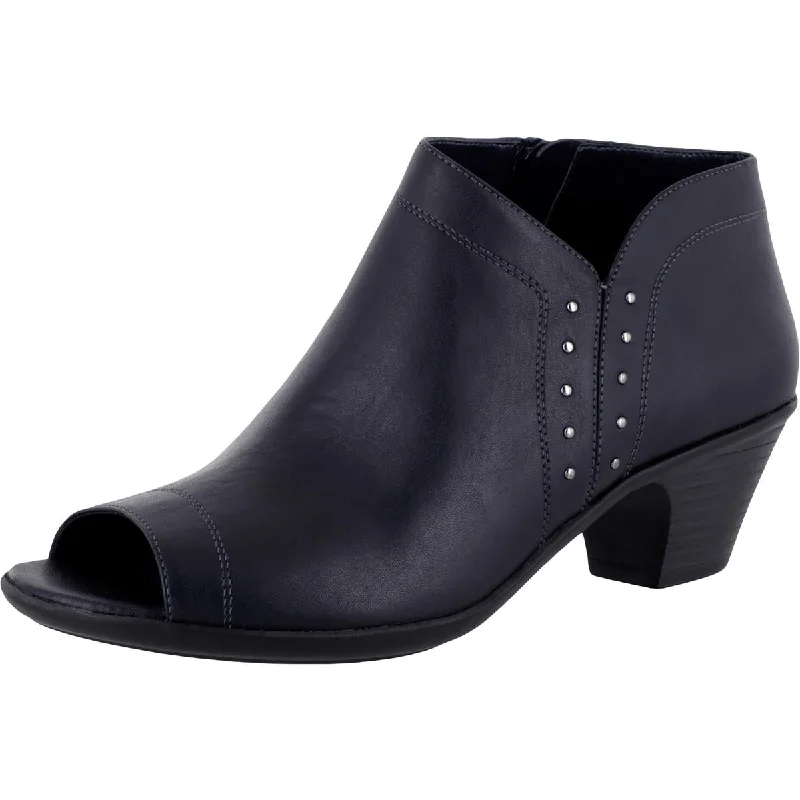 Huge Markdowns Easy Street Womens Voyage Faux Leather Open Toe Ankle Boots