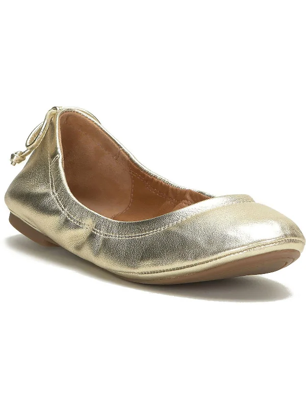 Bold Fashion Footwear Emmolise Womens Leather Slip On Ballet Flats