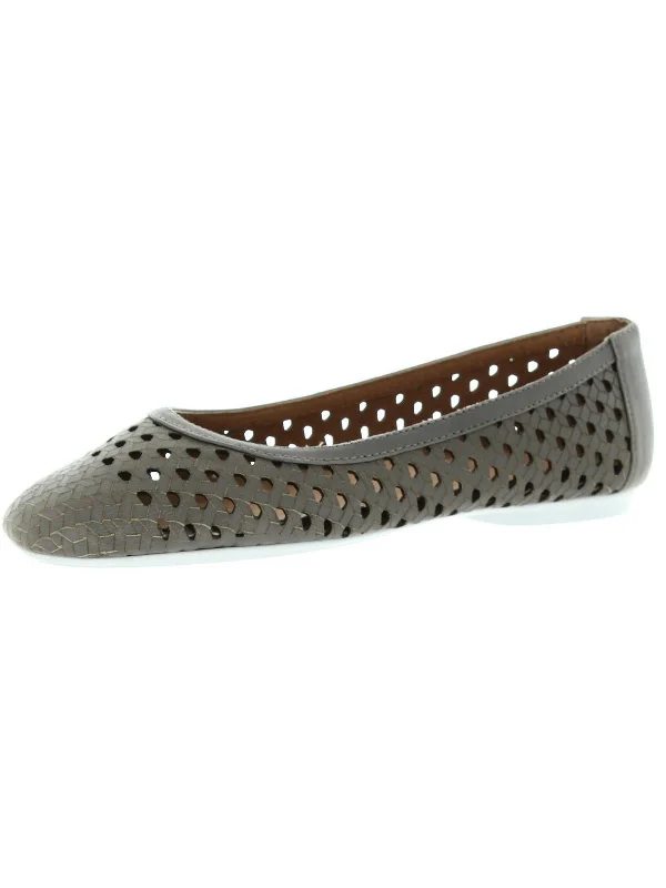 Women's Flexible Sole Shoes EUGENE TRAVEL BALLET WOVEN Womens Leather Slip On Ballet Flats