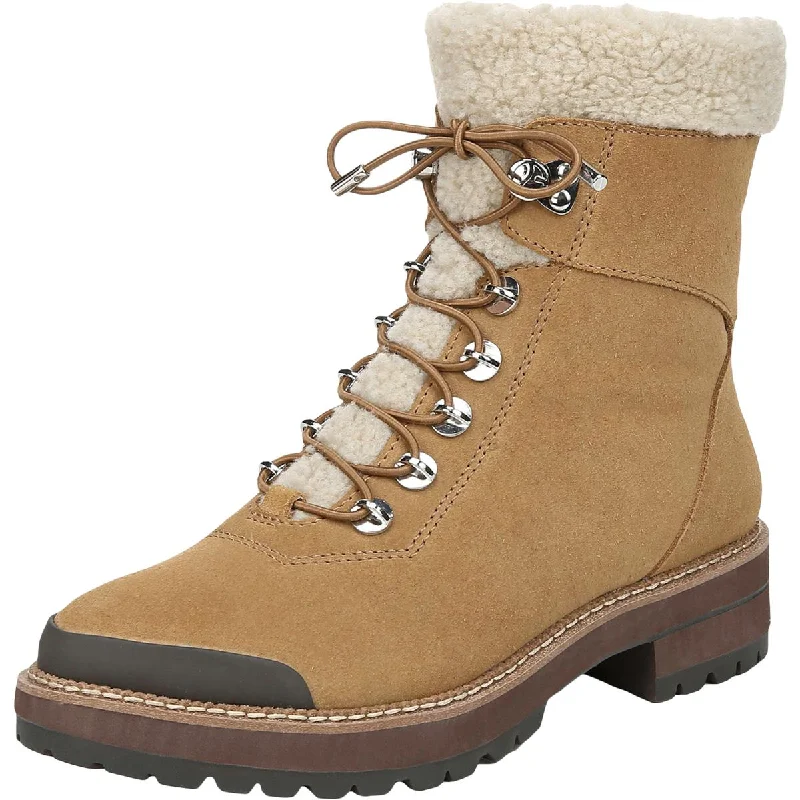 Stylish Shoe Discounts Franco Sarto Womens Rosella Lace-Up Faux Fur Lined Winter Boots