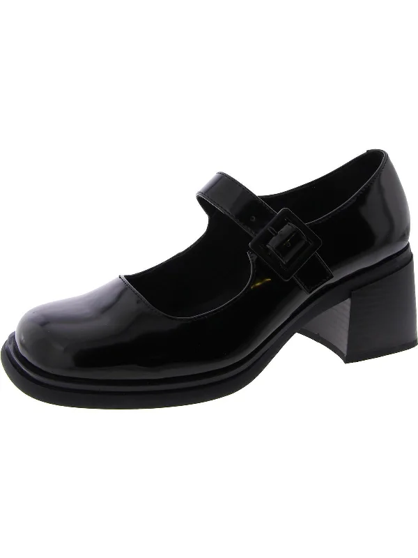 Fashionable Casual Loafers Gallon Womens Patent Square Toe Mary Janes