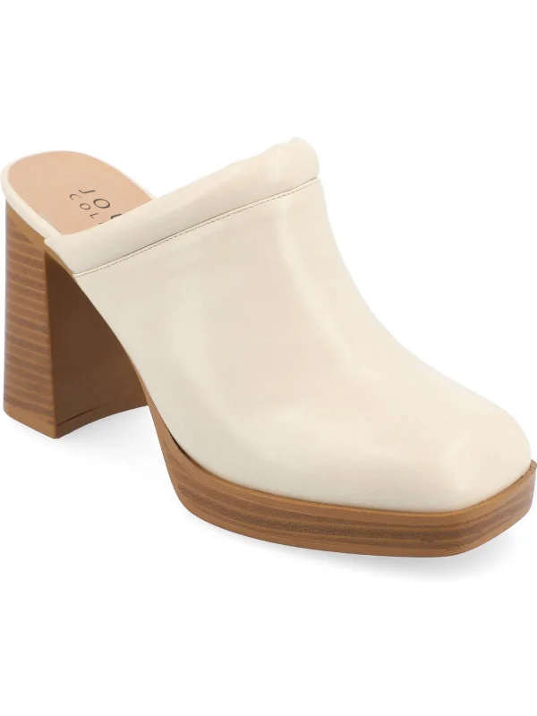 Athleisure Style Sale IZARA Womens Faux Leather Slip On Mules