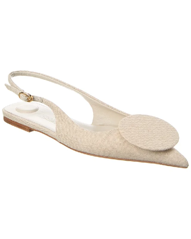 Luxury Streetwear Shoes Jacquemus Duelo Canvas Slingback Flat