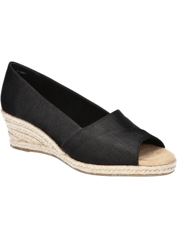 Comfortable Travel Shoes Jasper Womens Peep Toe Slip On Wedge Sandals