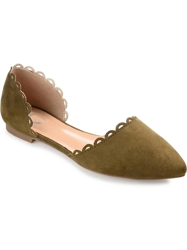 Casual Women's Flats Jezlin Womens Faux Suede Pointed Toe D'Orsay