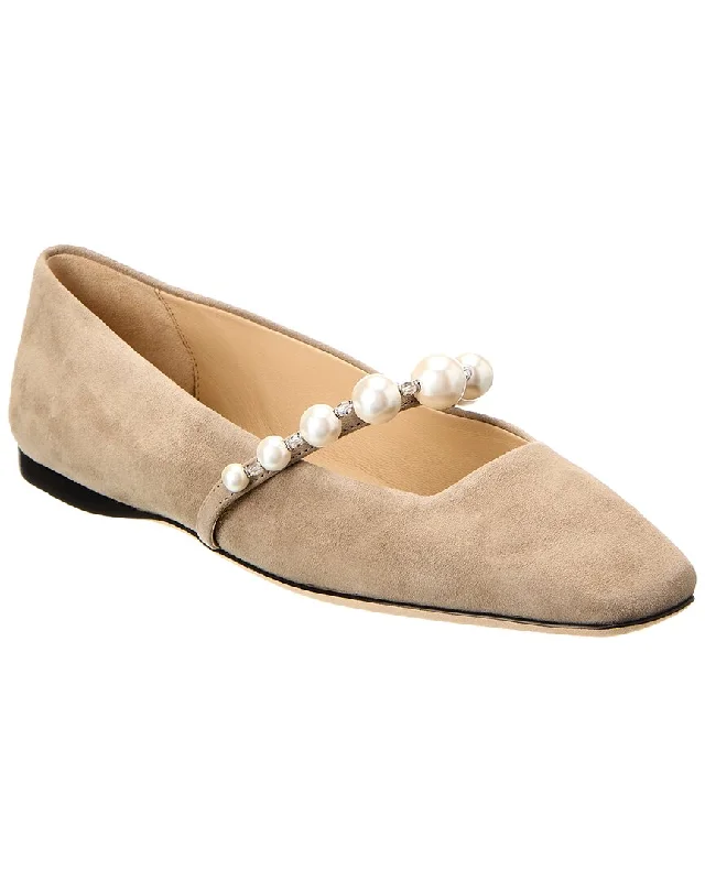 Designer Casual Shoes Jimmy Choo Ade Suede Flat
