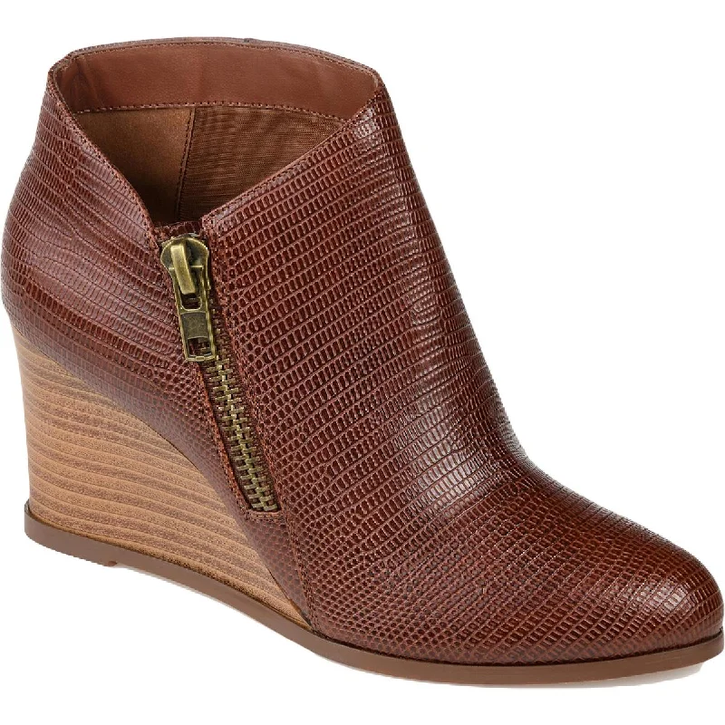 Weekend Exclusive Journee Collection Womens Glam Faux Leather Ankle Boots