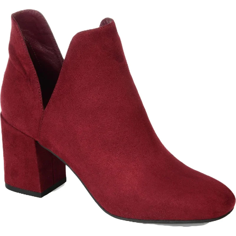 The Good Stuff Journee Collection Womens Gwenn Faux Suede Square Toe Booties