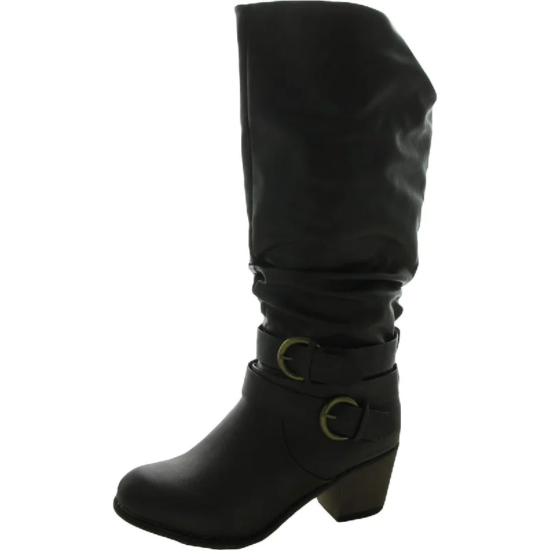 Seasonal Picks Journee Collection Womens Late Faux Leather Slouchy Knee-High Boots