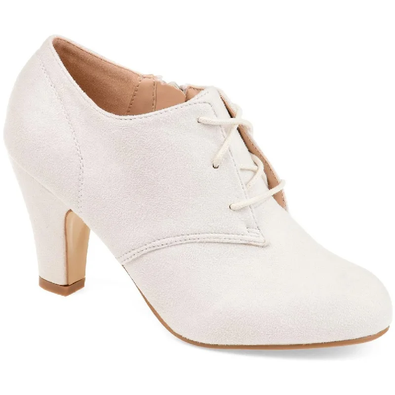 Comfortable Flats Sale Journee Collection Womens Leona Faux Suede Lace Up Booties