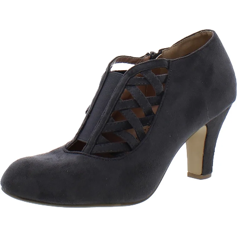End Of Season Clearance Journee Collection Womens Piper Faux Suede Cut-Out Shooties