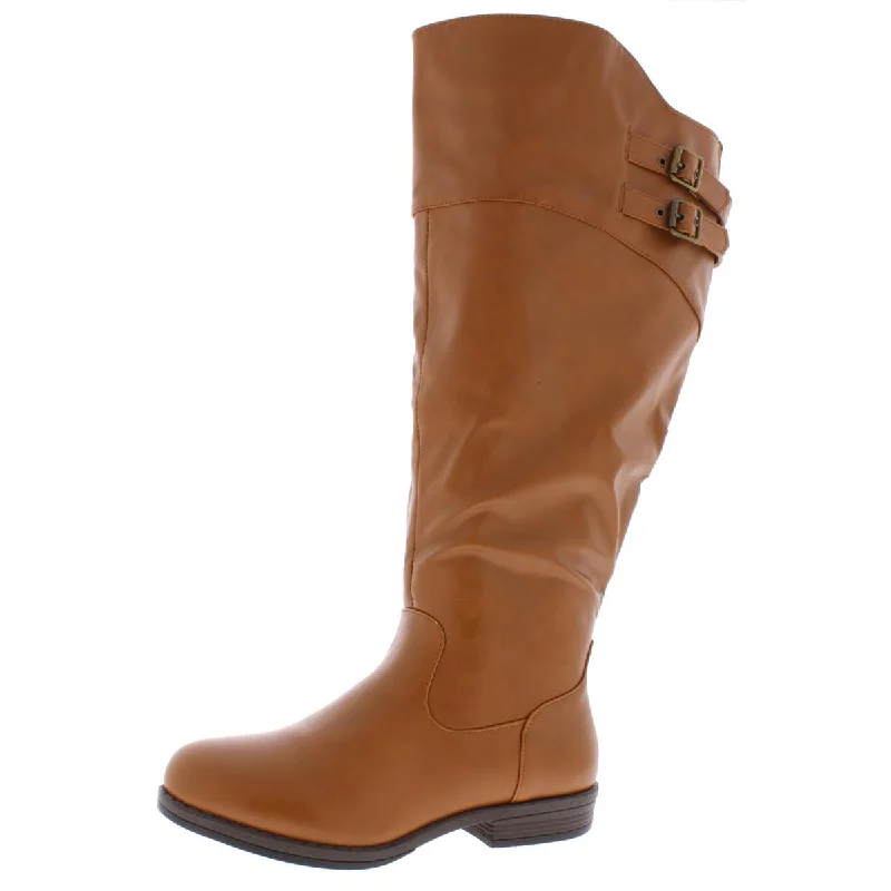 Forward Trendsetter Journee Collection Womens Tori Faux Leather Wide Calf Knee-High Boots