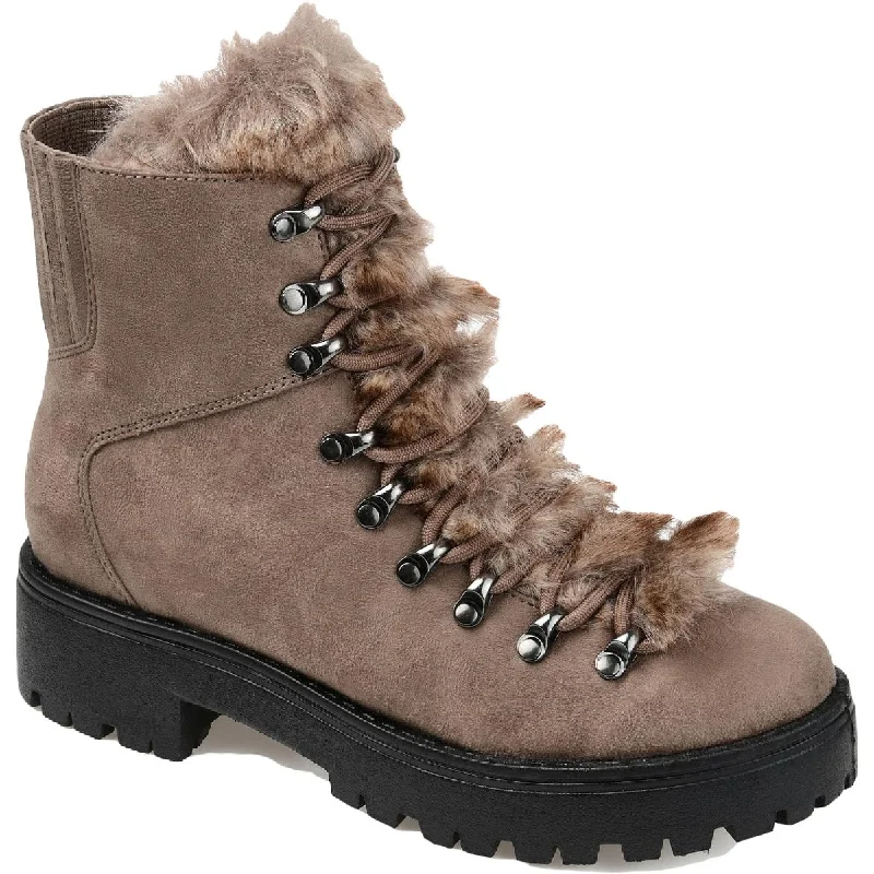 Unbeatable Prices Journee Collection Womens Trail Faux Suede Lug Sole Hiking Boots