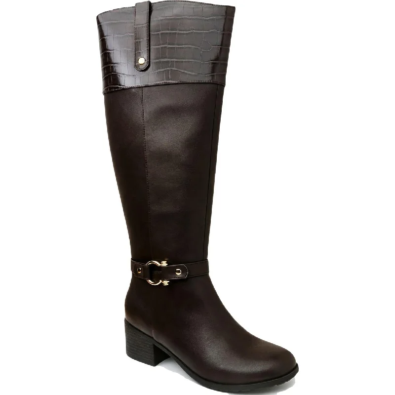 Unleash Your Fashion Karen Scott Womens Vickyy Faux Leather Embossed Knee-High Boots Unleash Your Fashion Karen Scott Womens Vickyy Faux Leather Embossed Knee-High Boots