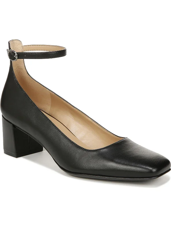 Karina Ankle Womens Leather Ankle Strap Pumps