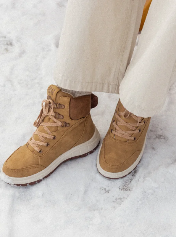 The Latest Trends Karmel Lace-Up Boots - Tan