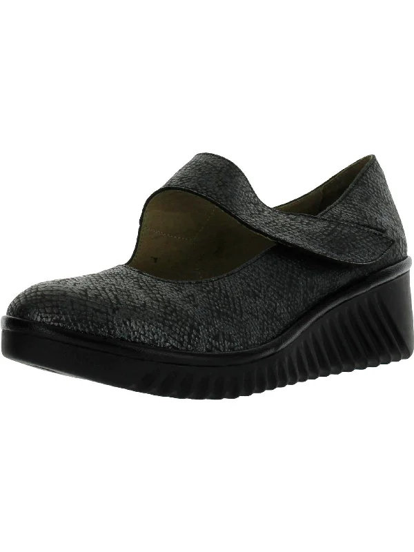 Comfortable Breathable Running Shoes Lato Womens Metallic Leather Mary Janes