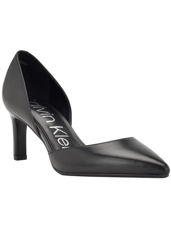 Laza Womens Leather Slip-On Pumps