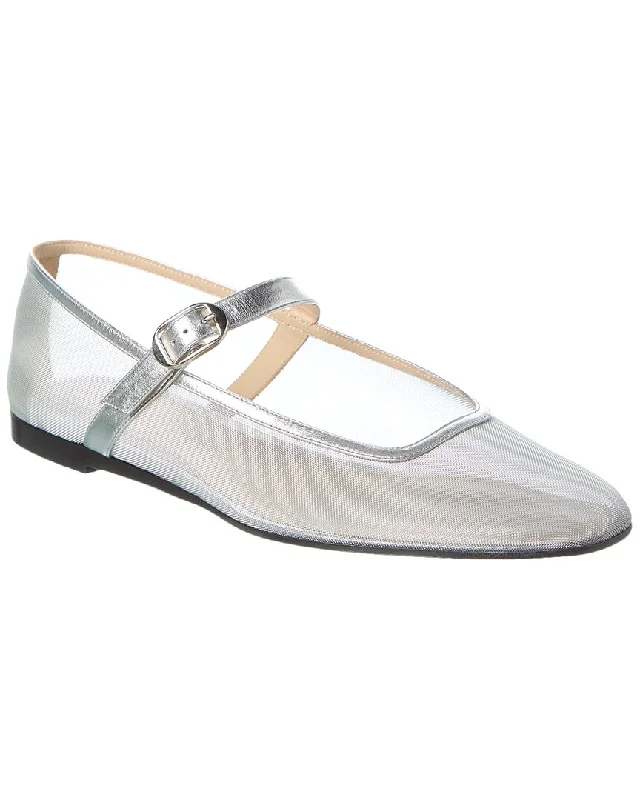 Non-Slip Work Shoes Sale Le Monde Beryl Mesh & Leather Mary Jane Flat