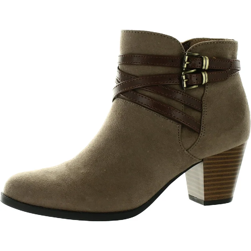 Evening Elegance LifeStride Womens Jezebel Faux Suede Memory Foam Block Heel Boot