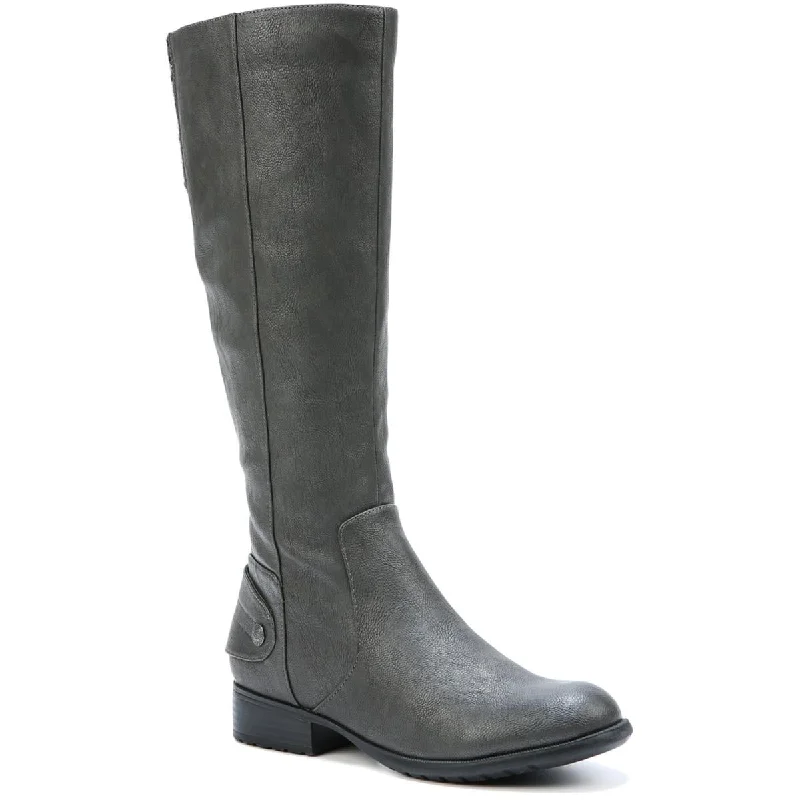 Trendy Flats Sale LifeStride Womens Xandy Faux Leather Wide Calf Riding Boots