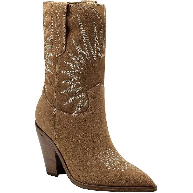 Classic Elegance Sales Marc Fisher Womens Rogers Leather Embroidered Cowboy, Western Boots