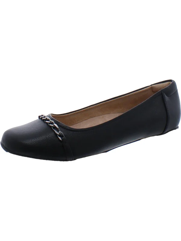 High-Quality Casual Shoes Mystique Womens Faux Leather Slip On Ballet Flats