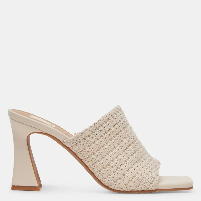 Novis Heels Cream Woven