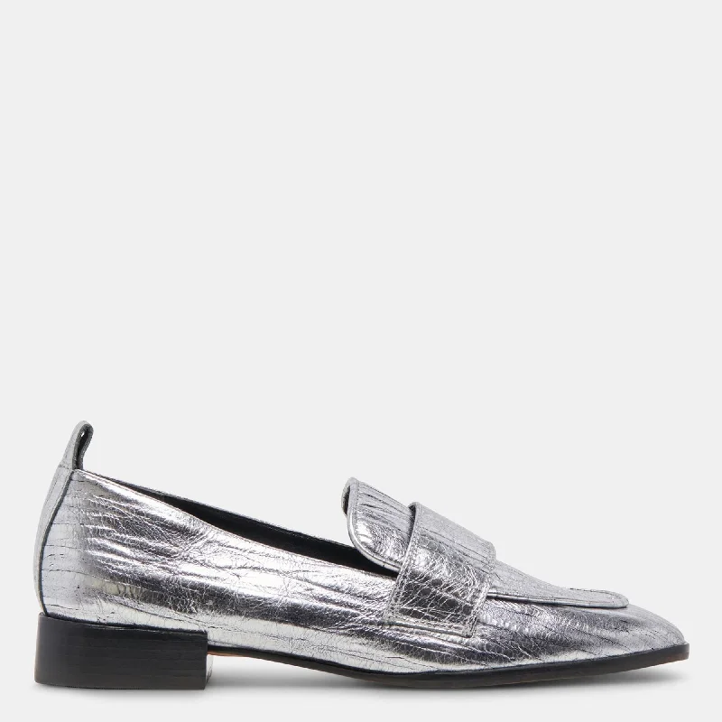 Nygel Loafers Graphite Metallic Leather