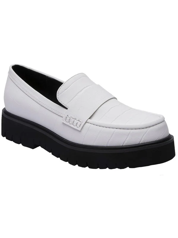 Trend Leading Collection OLINDA Womens Platform Round toe Loafers