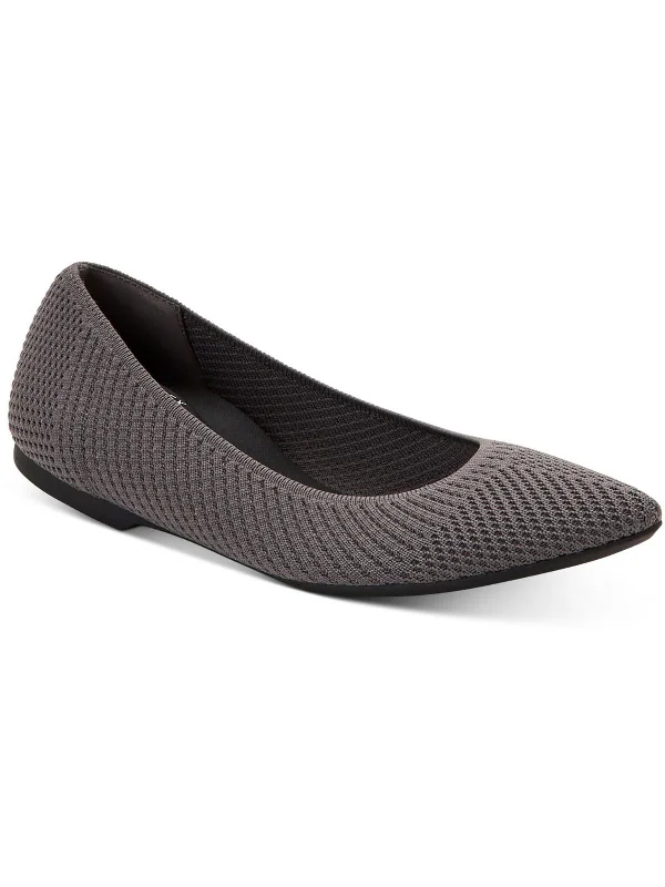Fashionable Everyday Shoes Poppyy Womens Knit Geometric Pointed Toe Flats