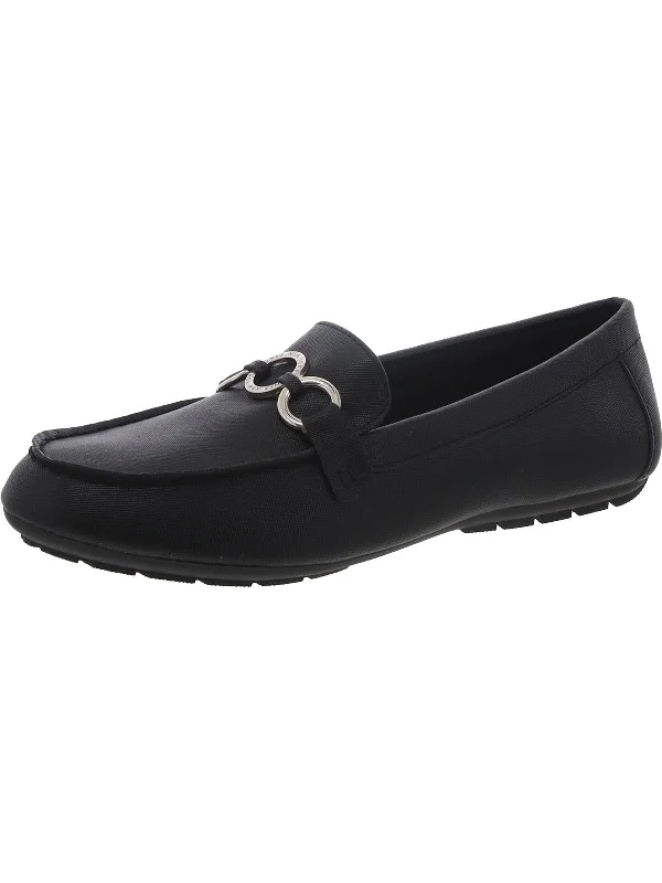 Fresh Styles, Fresh Deals Rannel Womens Faux Leather Buckle Loafers