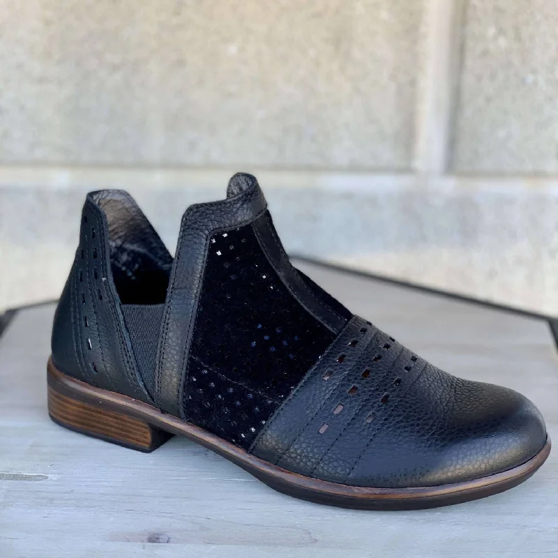 Comfortable Flat Feet Shoes Rivotra 26061 In Black