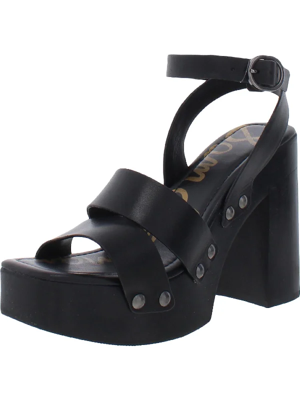 Rosalind Womens Buckle Square Toe Heels