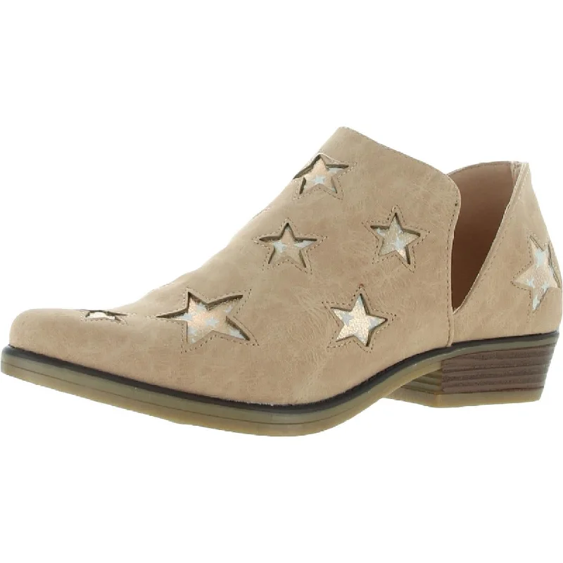 Spring Offer Seven7 Womens Austin Faux Leather Slip On Shooties