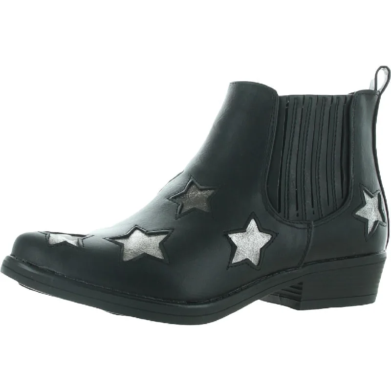 Unbeatable Deals Seven7 Womens Rockstar Faux Leather Block Heel Ankle Boots