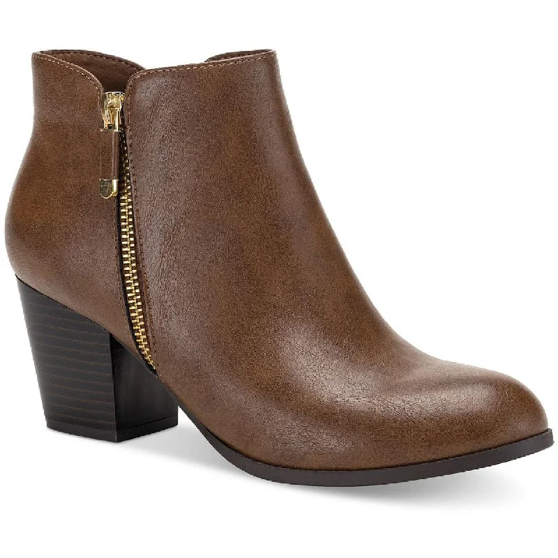 Soft Sole Casual Shoes Style & Co. Womens Masrinaa Double Zipper Ankle Booties