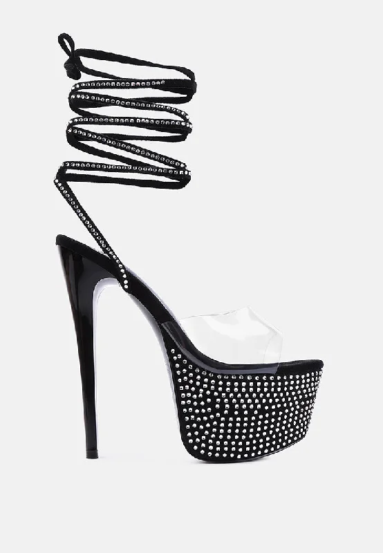 sugar mom strappy diamante platform high heels sandals