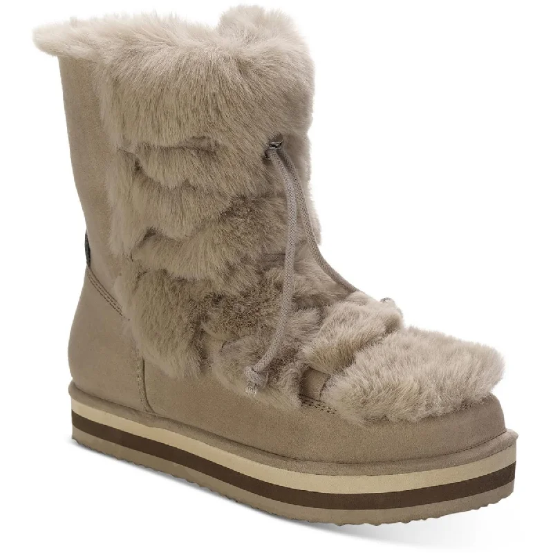 Women's Designer Boots Sun + Stone Womens Remii Faux Suede Fuzzy Winter & Snow Boots Women's Designer Boots Sun + Stone Womens Remii Faux Suede Fuzzy Winter & Snow Boots