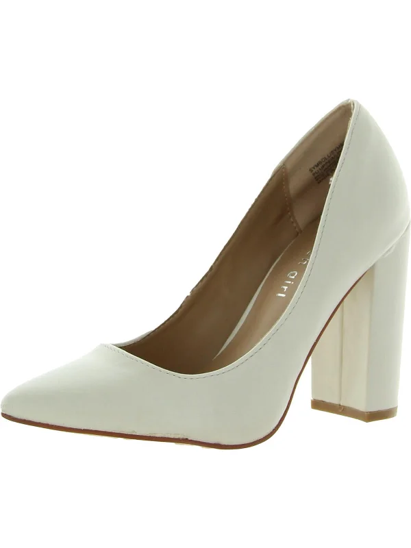 Symboll Womens Faux Leather Pumps