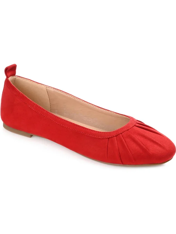 Mega Sale Tanya Womens Faux Suede Slip-On Ballet Flats